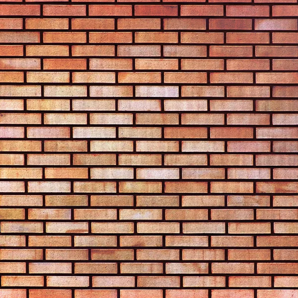 Röd gul beige tan fin tegel vägg textur bakgrund — Stockfoto