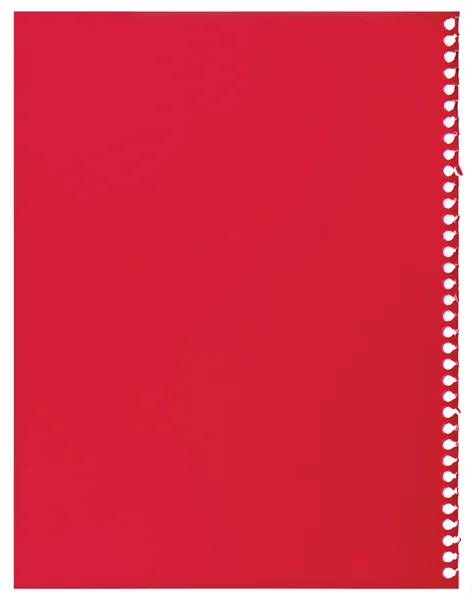 Красная бумага лист пустой рваный джоттер задний фон изолирован — стоковое фото