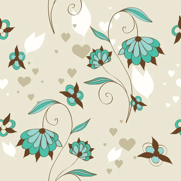 Mignon floral sans couture — Image vectorielle