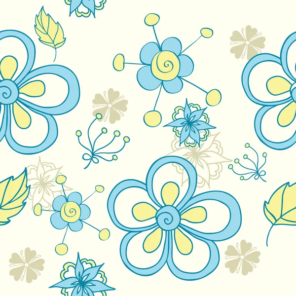 かわいい花柄シームレス — ストックベクタ