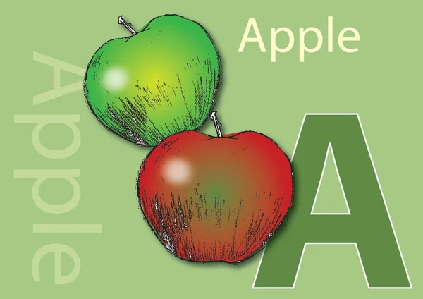 A für Apfel — Stockfoto