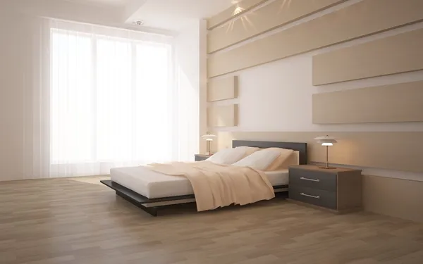Interior kamar tidur modern — Stok Foto