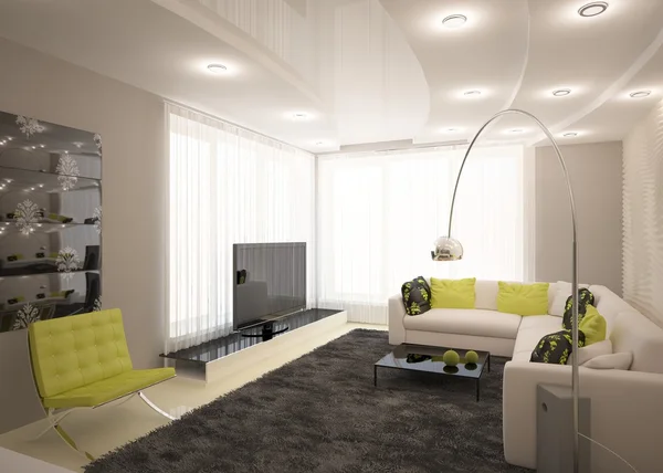 Diseño interior moderno con muebles — Foto de Stock