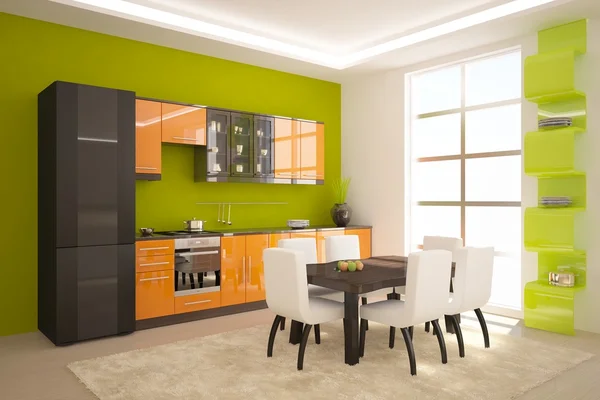 Green kitchen concept — Stock Photo, Image