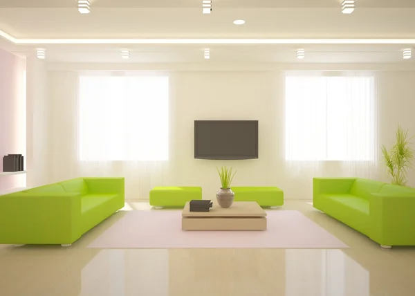 Verde interior moderno — Foto de Stock