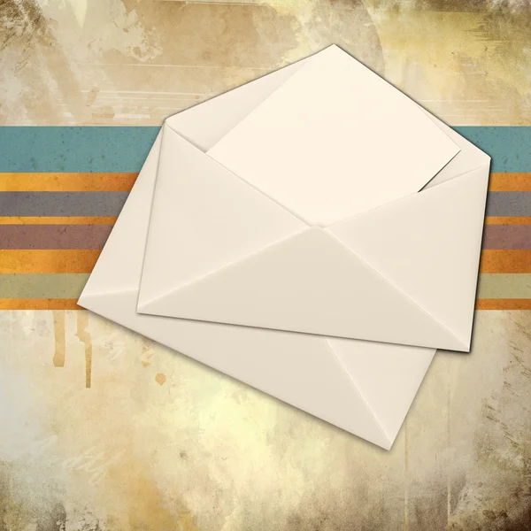 Envelope over grunge background — Stock Photo, Image