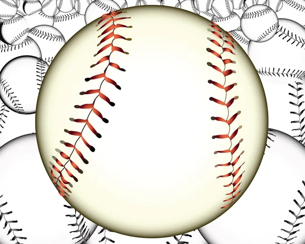 A lot of baseballs — Stock Vector