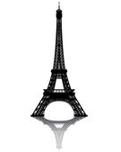 Black silhouette of the Eiffel Tower