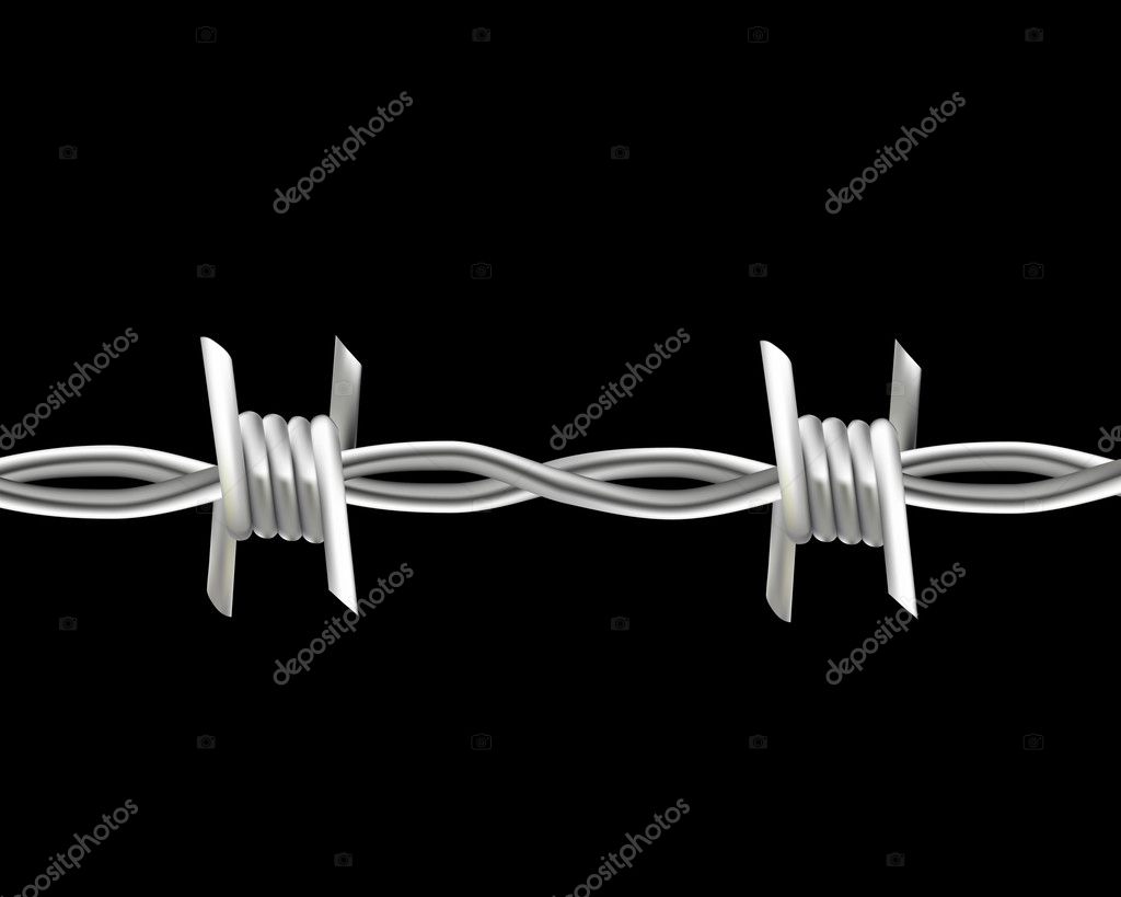 gray and black background barbwire
