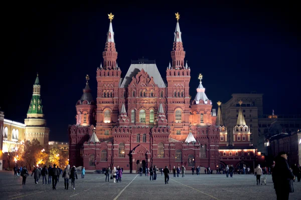 Москва, Красная площадь ночью — стоковое фото