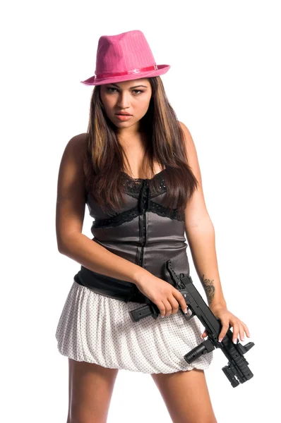 Sexy gangster ragazza — Foto Stock