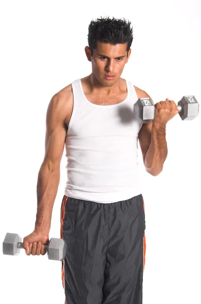 Free Weight Workout Stock Image