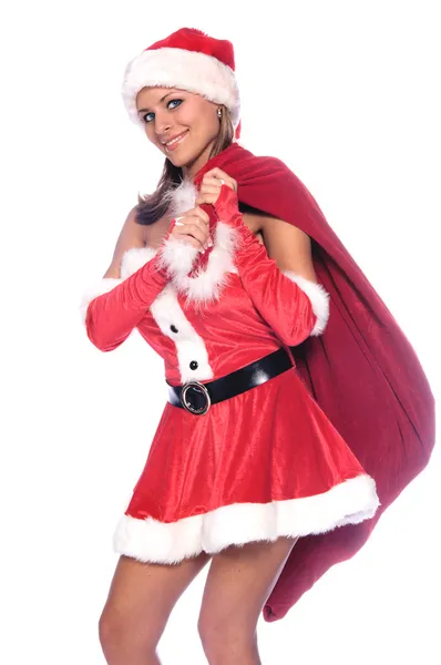 サンタさんのセクシーなヘルパー — ストック写真