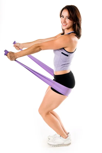 Stretch Band Yoga Work Out — Stock Photo, Image