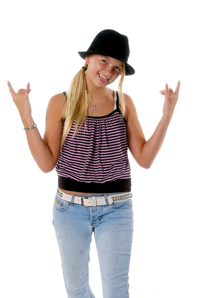 Rawk på party girl! — Stockfoto