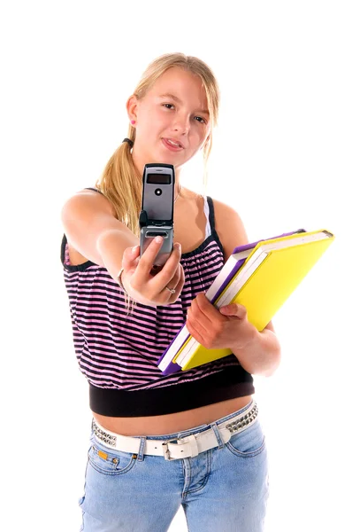 Back To School Cell Phone — Stock Photo, Image
