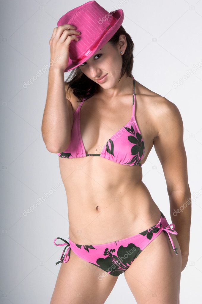 Bikini Girl In Pink Bikini