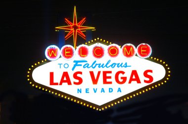 Las Vegas Sign Night clipart