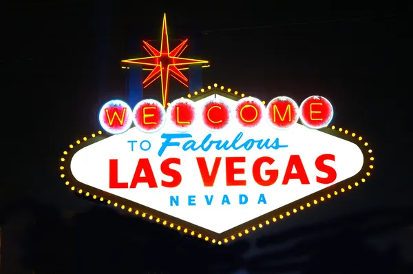 Las Vegas segno notte — Foto Stock