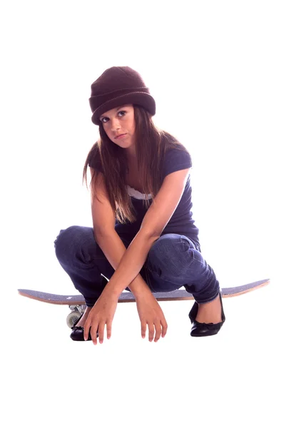 Chica patinadora — Foto de Stock