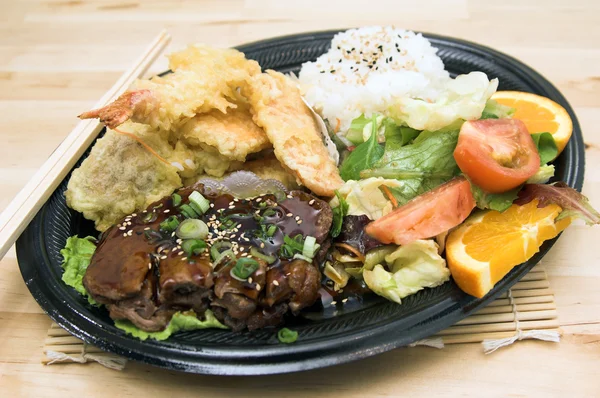 TeriYaki Beef Combo Plate — Stok Foto