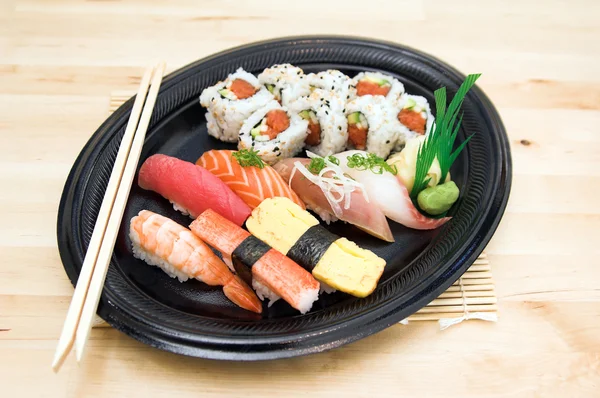 Sushi plaat Stockfoto
