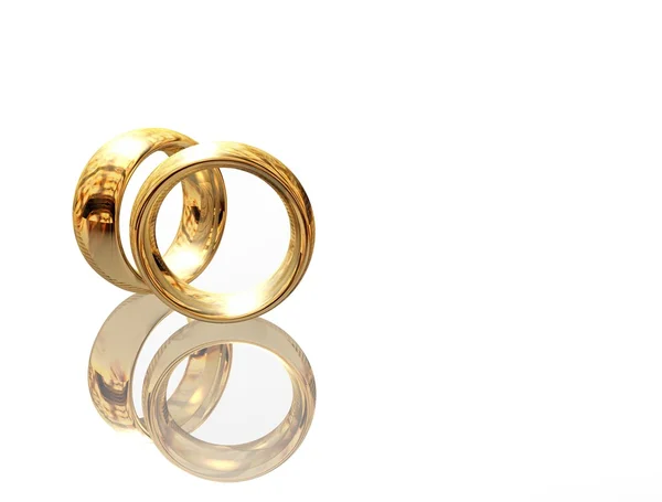 2 つの結婚指輪 — ストック写真