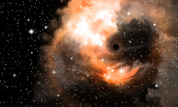 Agujero negro y nebulosa — Foto de Stock