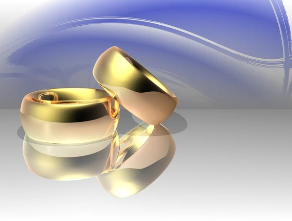 Two wedding ring on a abstract background — Stock Photo, Image