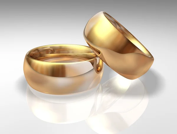 Dois anel de casamento — Fotografia de Stock