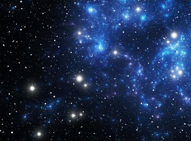 Blue space star nebula clipart