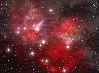 Red space star nebula clipart