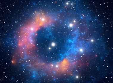 Colorful space star nebula clipart