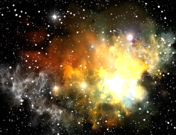 Nebulosa colorida del espacio — Foto de Stock