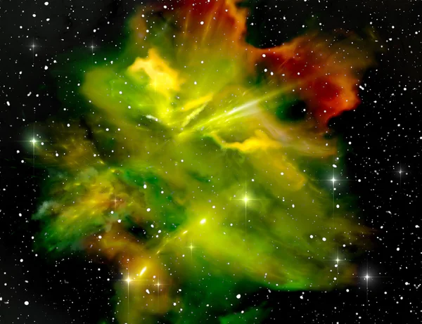 Nebulosa espacial colorida — Fotografia de Stock