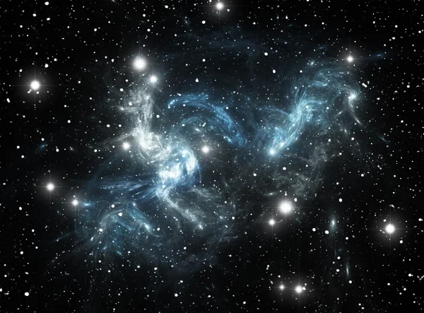 Blue space star nebula — Stock Photo, Image
