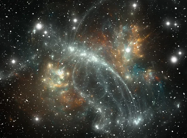 Farverige rum stjerne stjernetåge - Stock-foto