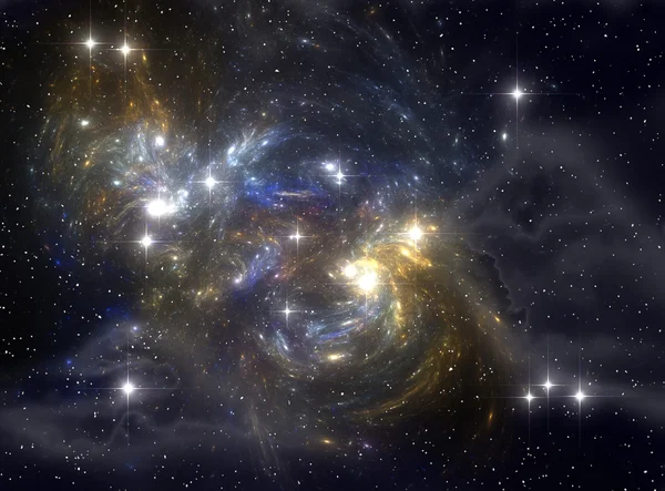 Renkli alan yıldız Bulutsusu — Stockfoto