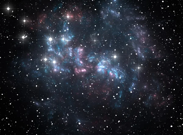 Nebulosa stella spaziale blu — Foto Stock