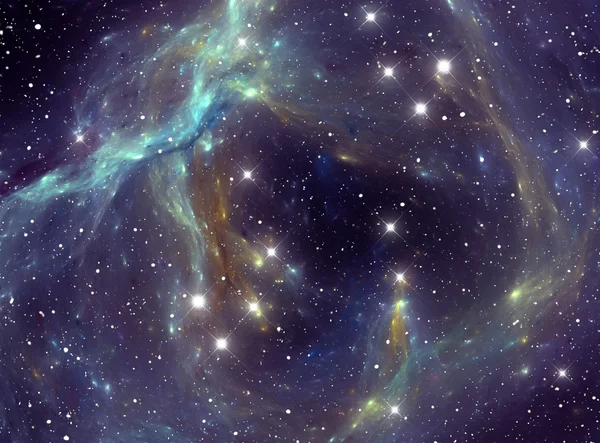 Barevný prostor hvězdné mlhoviny — Stock fotografie