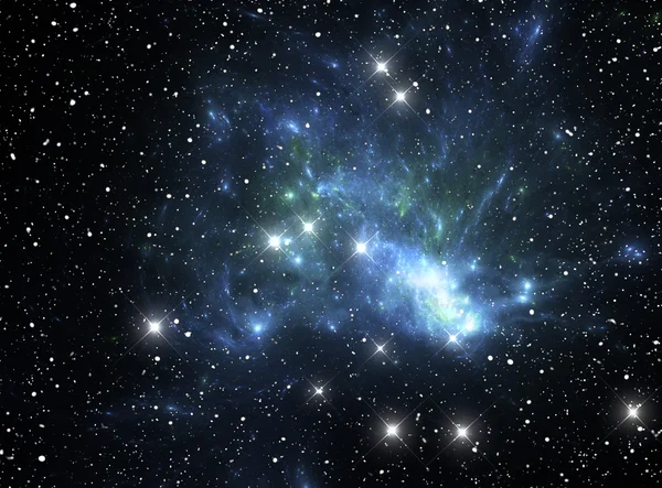 Nebulosa estrella espacial azul —  Fotos de Stock