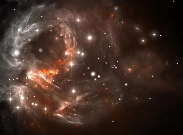 Туманність зірки червоного простору — стокове фото
