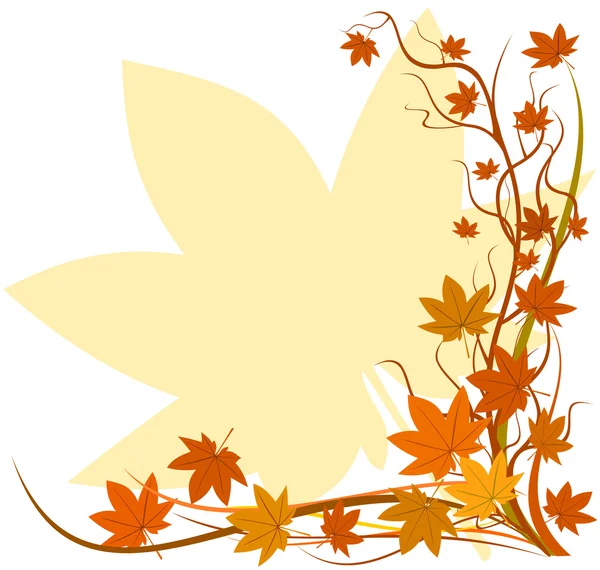 Осенний лист, осенний фон — стоковый вектор