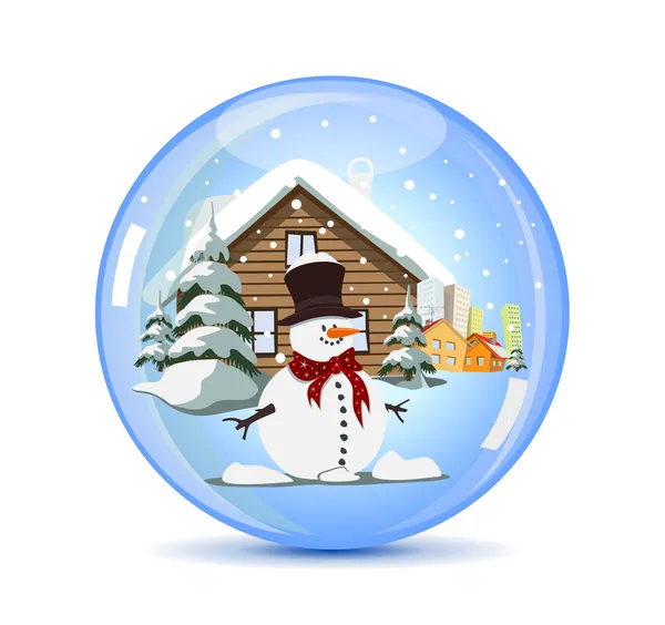 Christmas Crystal Ball — Stock Vector