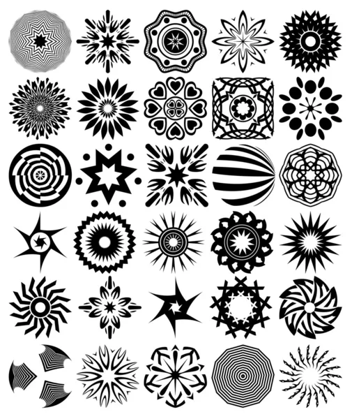 30 vectores símbolos abstractos — Archivo Imágenes Vectoriales
