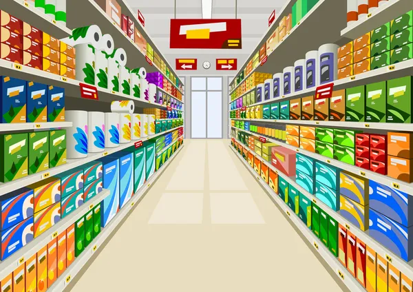 Supermercado — Vetor de Stock