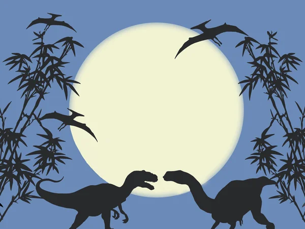 Dinosaures ve archeopteryx — Stok fotoğraf