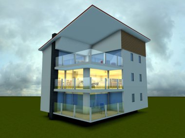 Modern building clipart