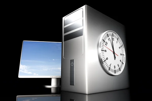 Számítógép idő — Stock Fotó