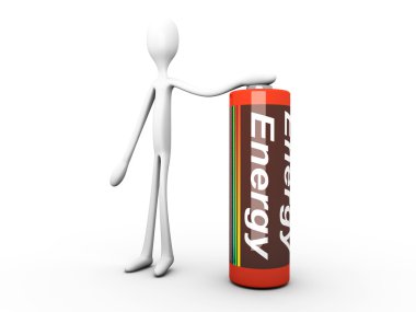 Presenting a Battery clipart